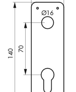 Alternative view of STEEL ENTRY Profiled Cylinder Hole