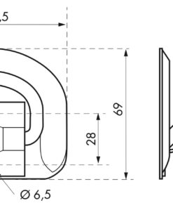 Alternative view of Set of 2 x Ø7mm antenna rings
