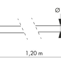 Alternative view of Set of 2 sandows Ø8mm x 1,20m crochet - orange