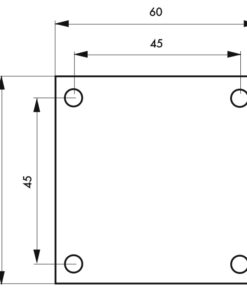 Alternative view of Brass cleanliness plate 60 x 60