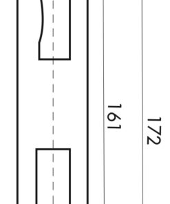 Alternative view of Striker plate 40x172mm double tail