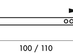 Alternative view of Interior door handle Set of 2 SQUARE 6 x 110 mm split