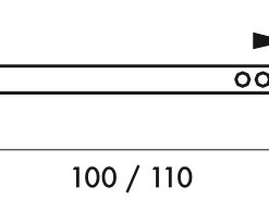 Alternative view of Interior door handle Set of 2 SQUARE 6 x 110 mm solid