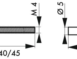Alternative view of Inner door handle Set of 6 screws point and wrench