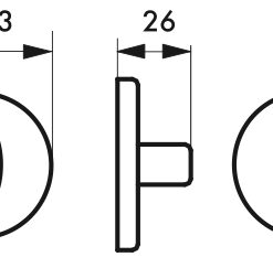 Alternative view of Interior door handle Pair of rosettes champagne condam.