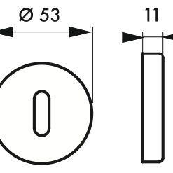 Alternative view of Interior door handle Pair of rosettes color F2 key