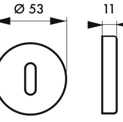 Alternative view of Interior door handle Pair of stainless steel rosettes 304 key