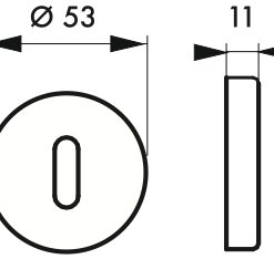Alternative view of Inner door handle Pair of sattin nickel-plated rosettes key