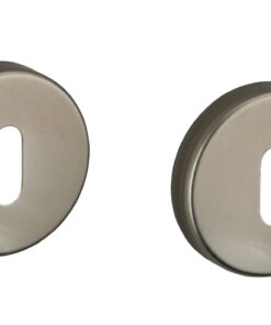 Inner door handle Pair of sattin nickel-plated rosettes key