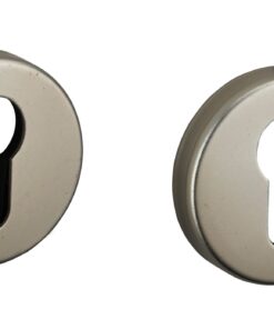 Inner door handle Pair of sattin nickel-plated rosettes Cylinder