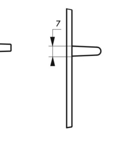 Alternative view of Interior door handle poseidon without hole Cane spout