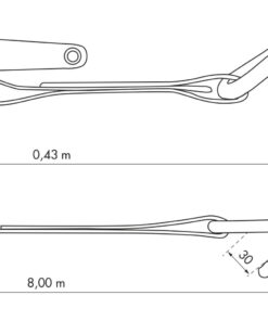 Alternative view of Sheathed ratchet strap 50mm x 8.00m double hook