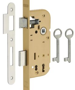 Mortise lock 2 towers V/BR 2 keys