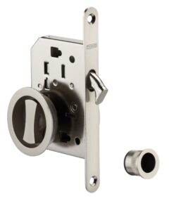 Condemnation HOOK Mortise lock for sliding door, satin chrome