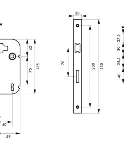 Alternative view of Built-in lock NF V/BR 1 key
