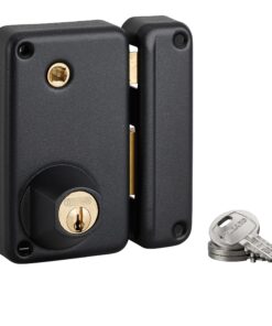 Dc Rim lock with clutter 75 x 130 mm straight