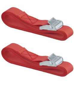 Set of 2 straps with self-tightening buckle width 25mm x 2.50m