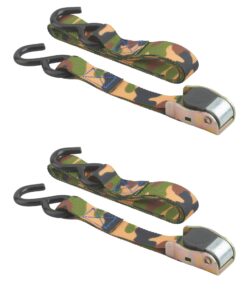 Set of 2 ratchet straps 25mm x 2.00m hook S
