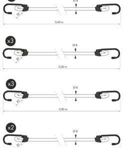 Alternative view of Tube of 12 sandows Ø8mm various lengths
