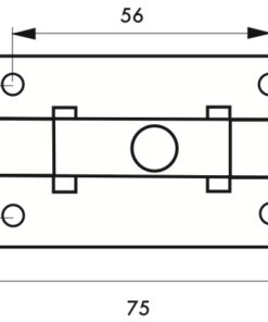 Alternative view of Furniture locks TARGETTE stainless steel flat bolt 75 mm
