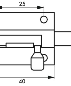 Alternative view of Furniture locks TARGETTE stainless steel round bolt 38 mm