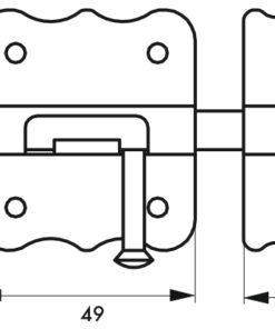 Alternative view of Furniture locks TARGETTE galvanized flat bolt 40 mm