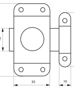 Alternative view of Furniture locks LOCK 25 mm nickel-plated steel