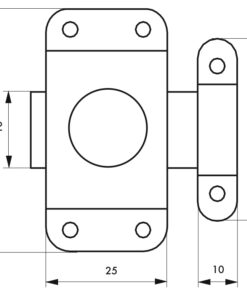 Alternative view of Furniture locks LOCK 25 mm galvanized steel