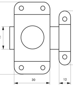 Alternative view of Furniture locks LOCK 30 mm nickel-plated steel