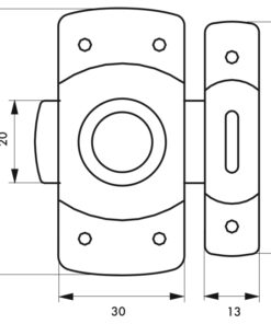 Alternative view of Furniture locks LOCK 30 mm lacquered white