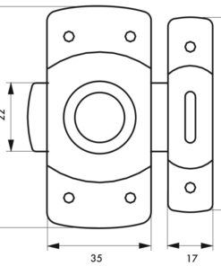 Alternative view of Furniture locks LOCK 35 mm lacquered white