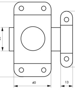 Alternative view of Furniture locks LOCK 40 mm galvanized steel