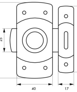 Alternative view of Furniture locks LOCK 40 mm lacquered white