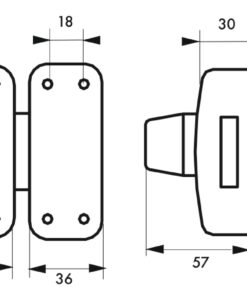 Alternative view of Corvette cylinder glazed entrance door locks. double 45 mm chrome