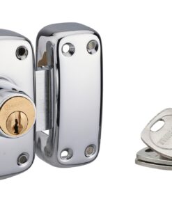 Corvette cylinder glazed entrance door locks. double 45 mm chrome