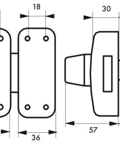 Alternative view of Corvette cylinder glazed entrance door locks. double 50 mm epoxy bronze