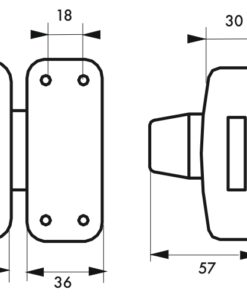 Alternative view of Corvette cylinder glazed entrance door locks. double 60 mm epoxy bronze