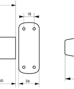 Alternative view of Corvette Cylinder Garage Door Locks. dble 30 mm bolt 160 mm