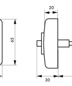 Alternative view of Interior door locks sdb ALOUETTE 50 mm epoxy bronze for WC
